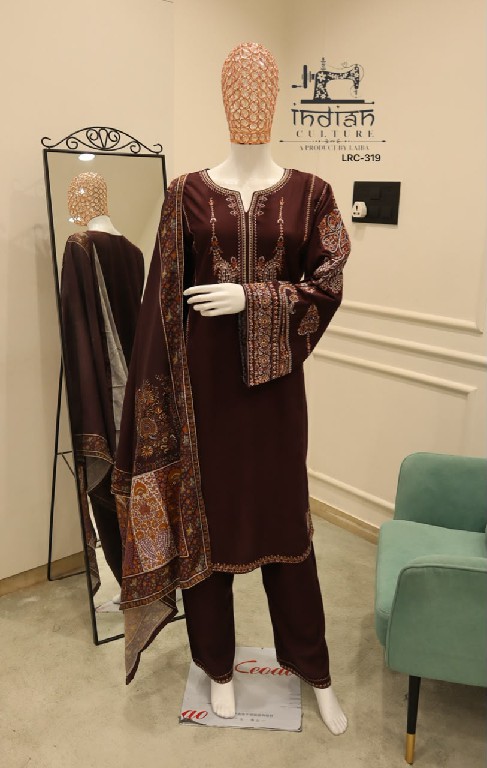 INDIAN CULTURE D.NO LRC-319 WHOLESALE READYMADE COTTON SLUB CLASSIC PAKISTANI 3 PCS SUITS EXPORTER