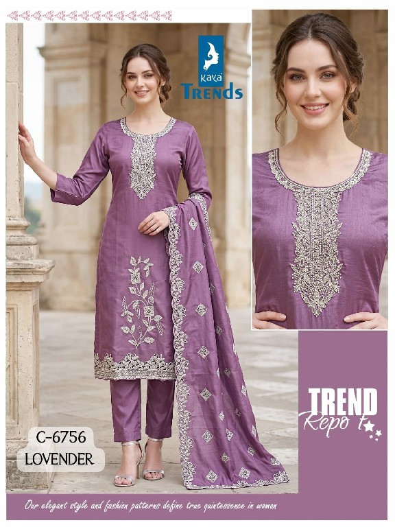 KAYA D.NO 6756 WHOLESALE READYMADE PURE TISSUE AMAZING 3 PCS COMBO SET SUITS SUPPLIER