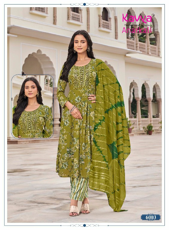 KAVYA ANARKALI VOL 6 WHOLESALE READYMADE RAYON ANARKALI STYLE TRENDING 3 PCS SUITS EXPORTER