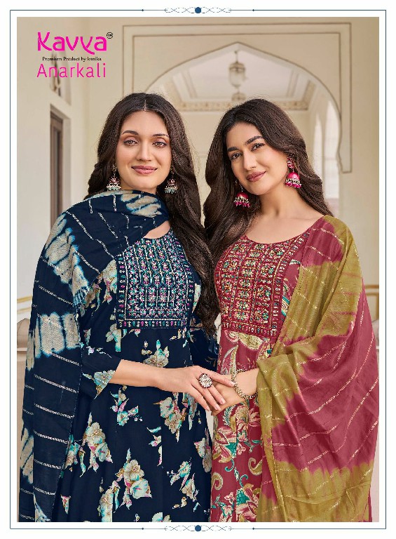 KAVYA ANARKALI VOL 6 WHOLESALE READYMADE RAYON ANARKALI STYLE TRENDING 3 PCS SUITS EXPORTER