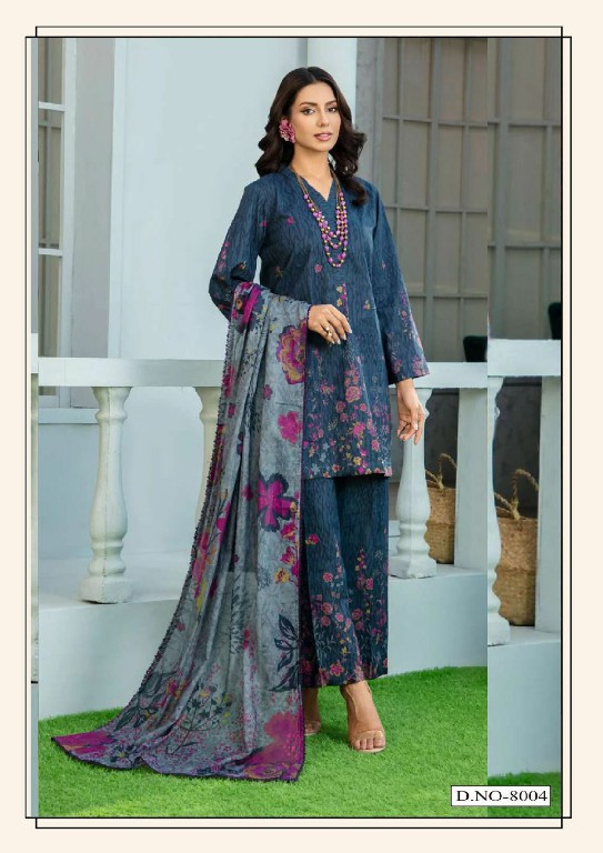 HALA RAMSHA VOL 8 WHOLESALE READYMADE PURE LAWN PAKISTANI CASUAL WEAR 3 PCS SUITS EXPORTER