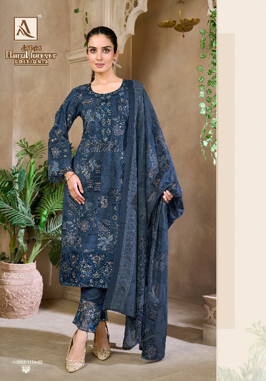 ALOK SUIT FLORAL FOREVER VOL 3 WHOLESALE CAMBRIC COTTON FANCY EMBROIDERY WORK UNSTITCH SALWAR SUITS EXPORTER