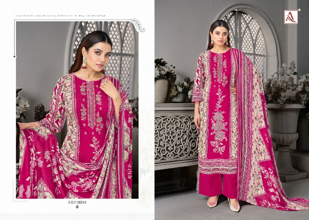 ALOK SUIT RIHAANA VOL 23 WHOLESALE CAMBRIC COTTON PAKISTANI PRINT WITH WORK UNSTITCH SALWAR SUITS FOR EXPORT