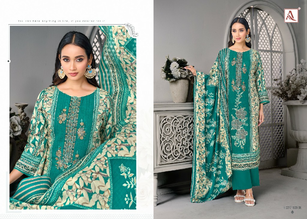 ALOK SUIT RIHAANA VOL 23 WHOLESALE CAMBRIC COTTON PAKISTANI PRINT WITH WORK UNSTITCH SALWAR SUITS FOR EXPORT