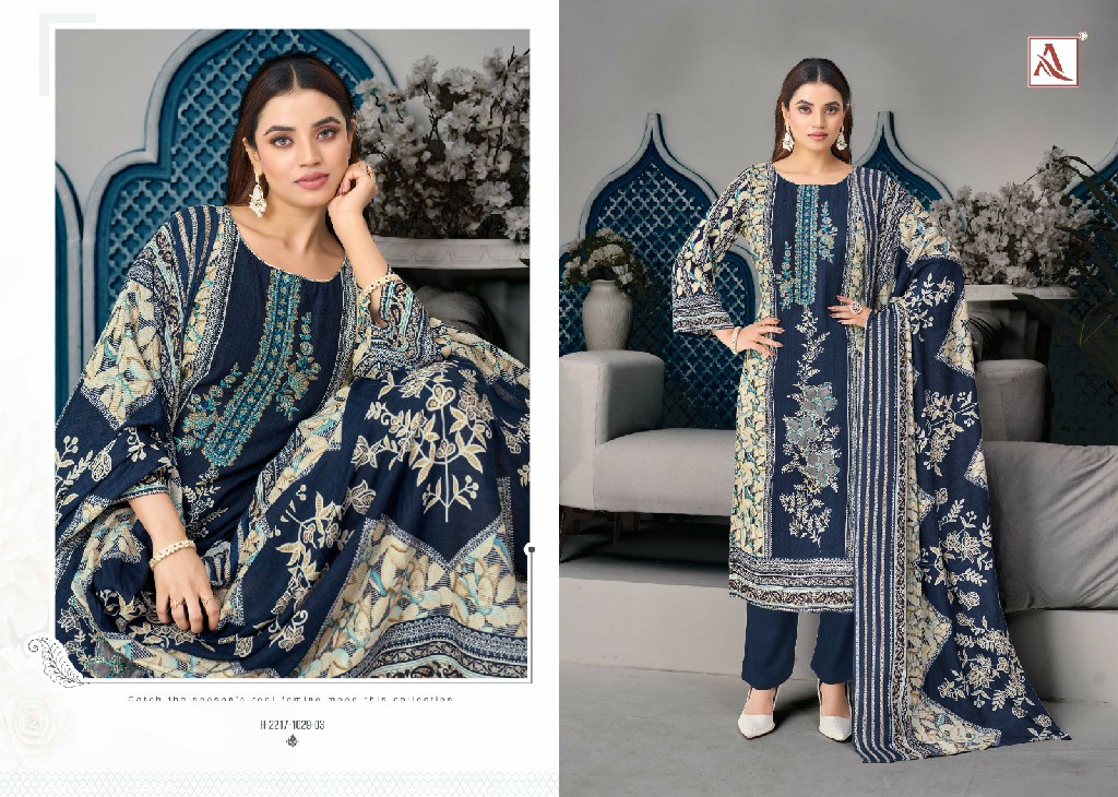 ALOK SUIT RIHAANA VOL 23 WHOLESALE CAMBRIC COTTON PAKISTANI PRINT WITH WORK UNSTITCH SALWAR SUITS FOR EXPORT