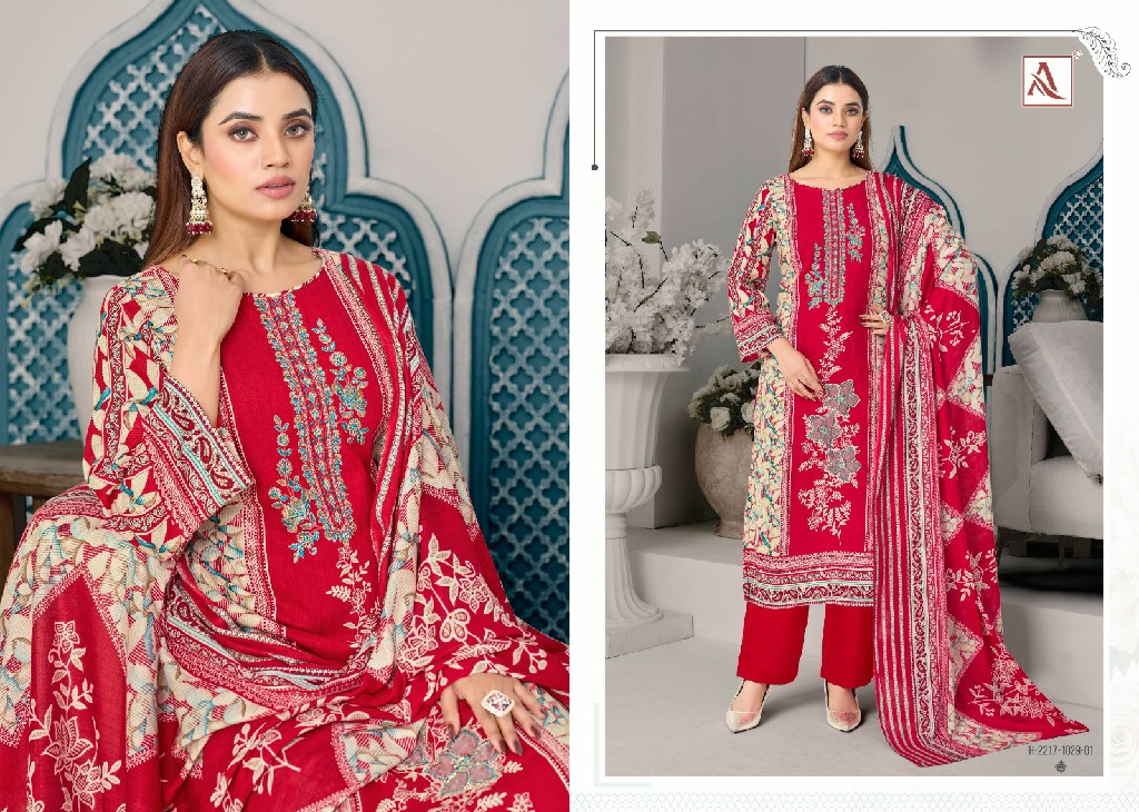ALOK SUIT RIHAANA VOL 23 WHOLESALE CAMBRIC COTTON PAKISTANI PRINT WITH WORK UNSTITCH SALWAR SUITS FOR EXPORT