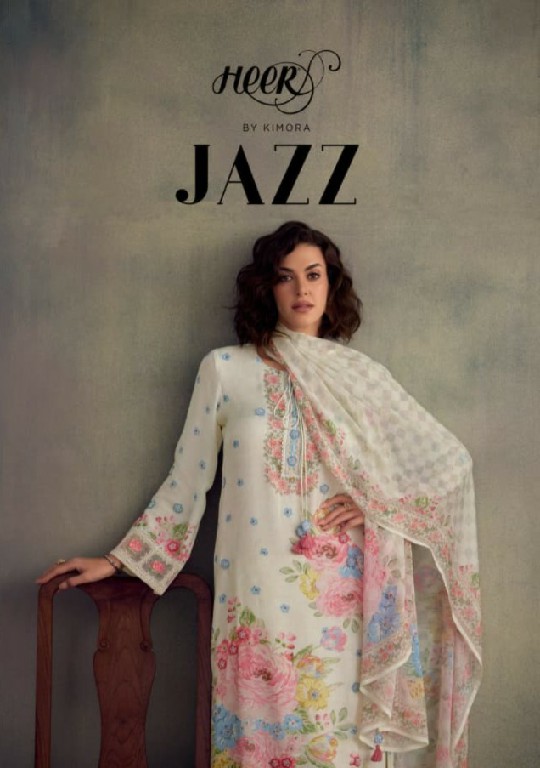 KIMORA HEER JAZZ WHOLESALE PURE MUSLIN DELICATE DESIGN UNSTITCH SALWAR SUITS EXPORTER