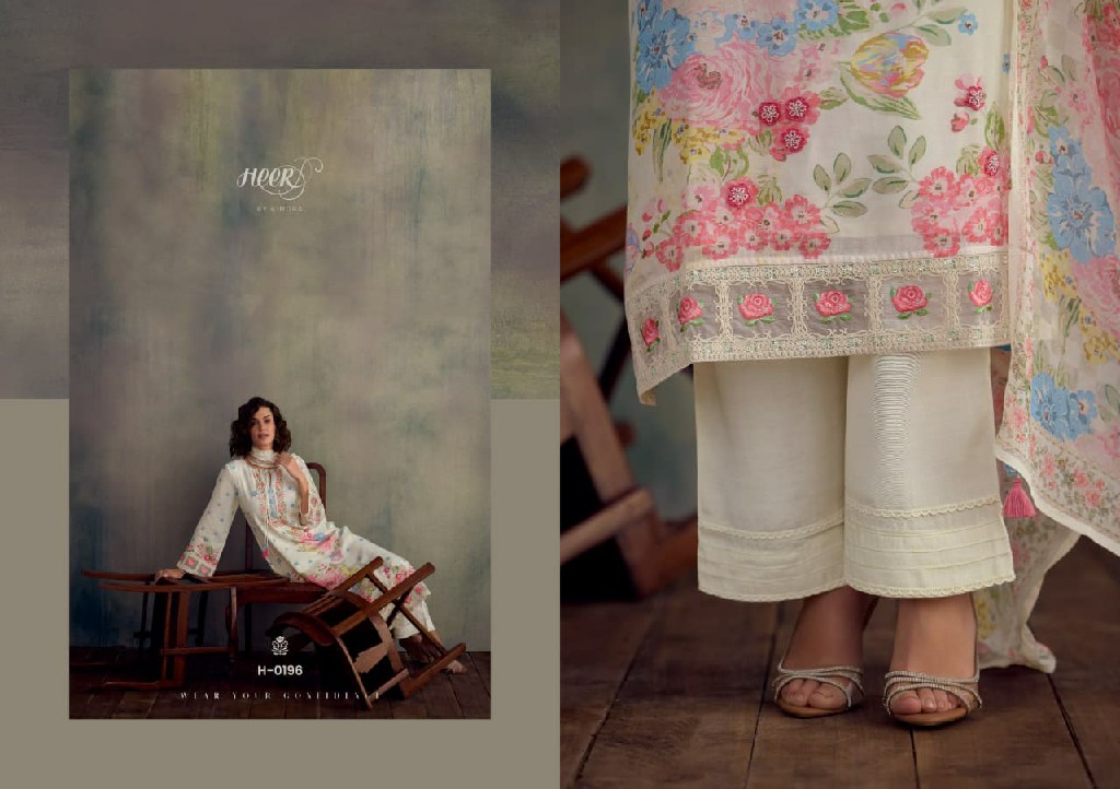 KIMORA HEER JAZZ WHOLESALE PURE MUSLIN DELICATE DESIGN UNSTITCH SALWAR SUITS EXPORTER