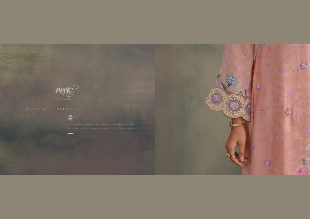 KIMORA HEER JAZZ WHOLESALE PURE MUSLIN DELICATE DESIGN UNSTITCH SALWAR SUITS EXPORTER