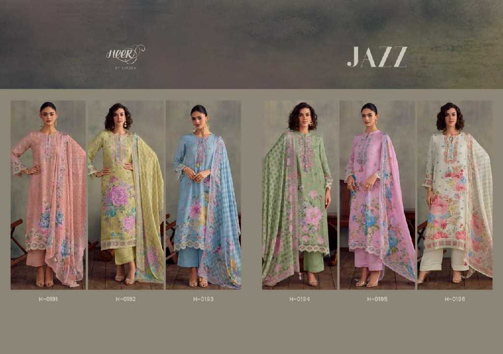 KIMORA HEER JAZZ WHOLESALE PURE MUSLIN DELICATE DESIGN UNSTITCH SALWAR SUITS EXPORTER