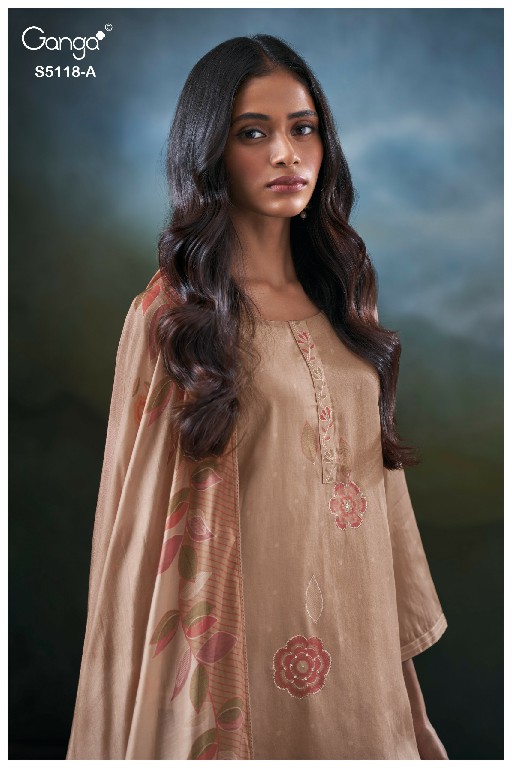 GANGA KRITIKA S5118 WHOLESALE PREMIUM COTTON FANCY DESIGN UNSTITCH SALWAR SUITS EXPORTER