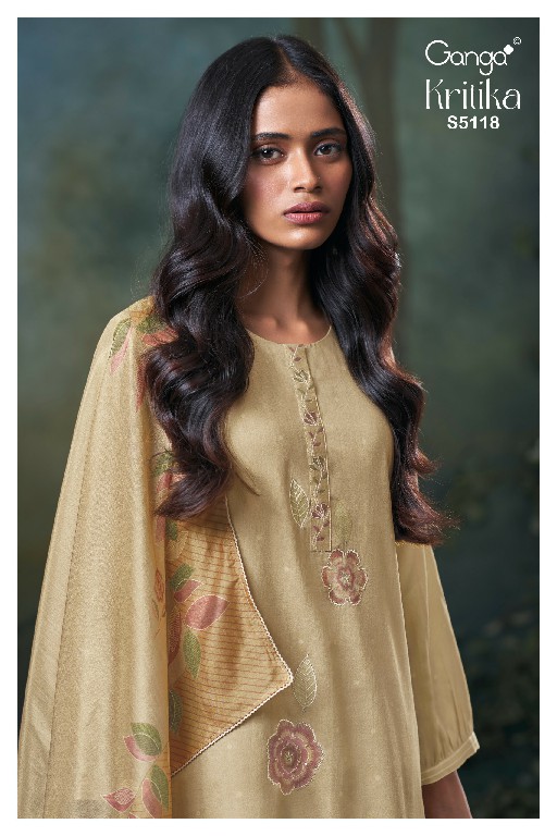 GANGA KRITIKA S5118 WHOLESALE PREMIUM COTTON FANCY DESIGN UNSTITCH SALWAR SUITS EXPORTER