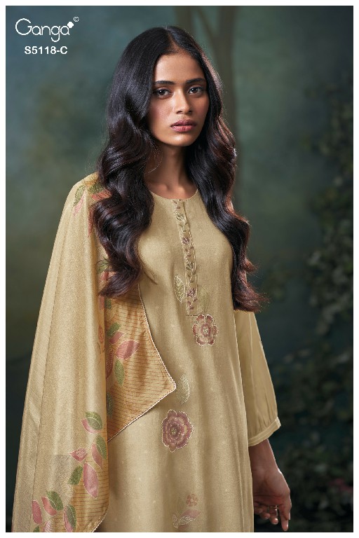 GANGA KRITIKA S5118 WHOLESALE PREMIUM COTTON FANCY DESIGN UNSTITCH SALWAR SUITS EXPORTER