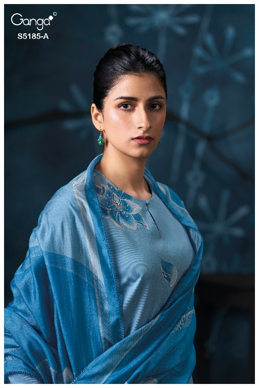 GANGA DAANYA S5185 WHOLESALE PREMIUM COTTON UNIQUE DESIGN UNSTITCH SALWAR SUITS FOR EXPORT