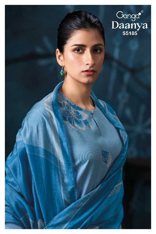 GANGA DAANYA S5185 WHOLESALE PREMIUM COTTON UNIQUE DESIGN UNSTITCH SALWAR SUITS FOR EXPORT