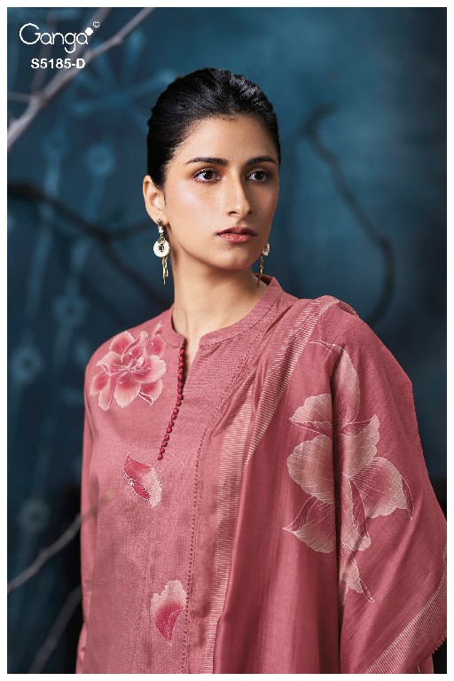 GANGA DAANYA S5185 WHOLESALE PREMIUM COTTON UNIQUE DESIGN UNSTITCH SALWAR SUITS FOR EXPORT