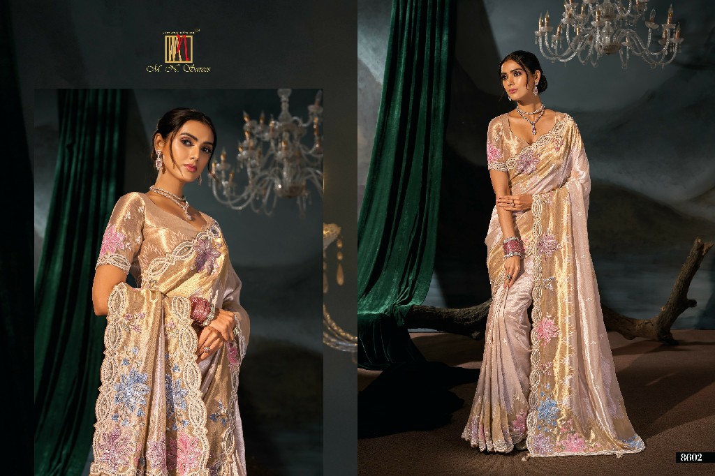 MN D.NO 8600 SERIES WHOLESALE ROYAL LOOK LATEST DESIGNER WEDDING WEAR SAREES FOR WOMEN ONLINE