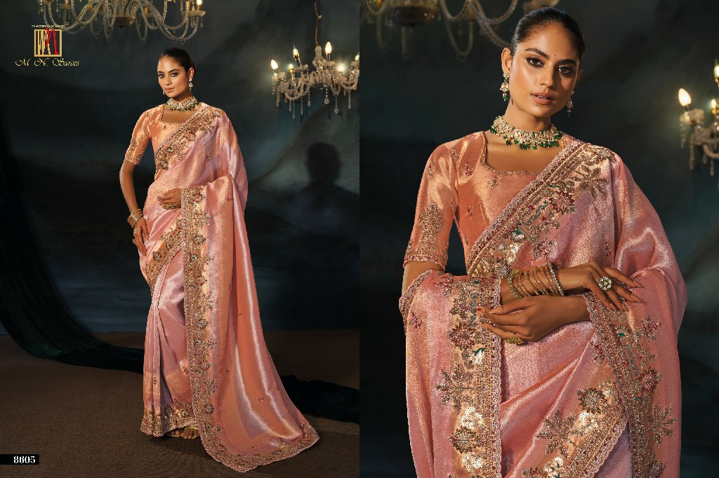 MN D.NO 8600 SERIES WHOLESALE ROYAL LOOK LATEST DESIGNER WEDDING WEAR SAREES FOR WOMEN ONLINE