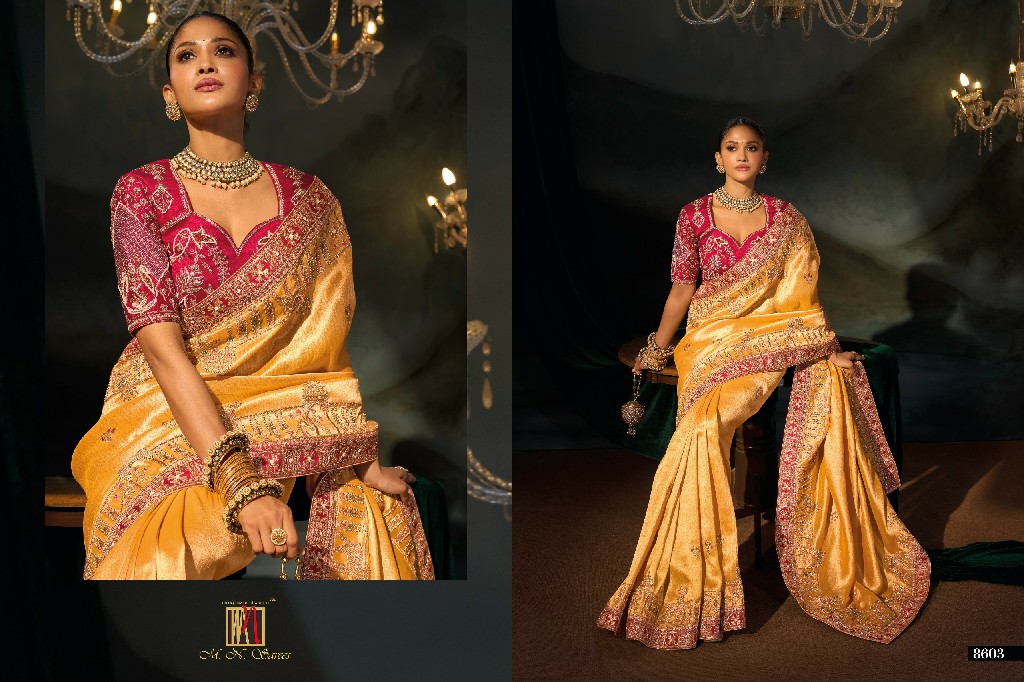 MN D.NO 8600 SERIES WHOLESALE ROYAL LOOK LATEST DESIGNER WEDDING WEAR SAREES FOR WOMEN ONLINE