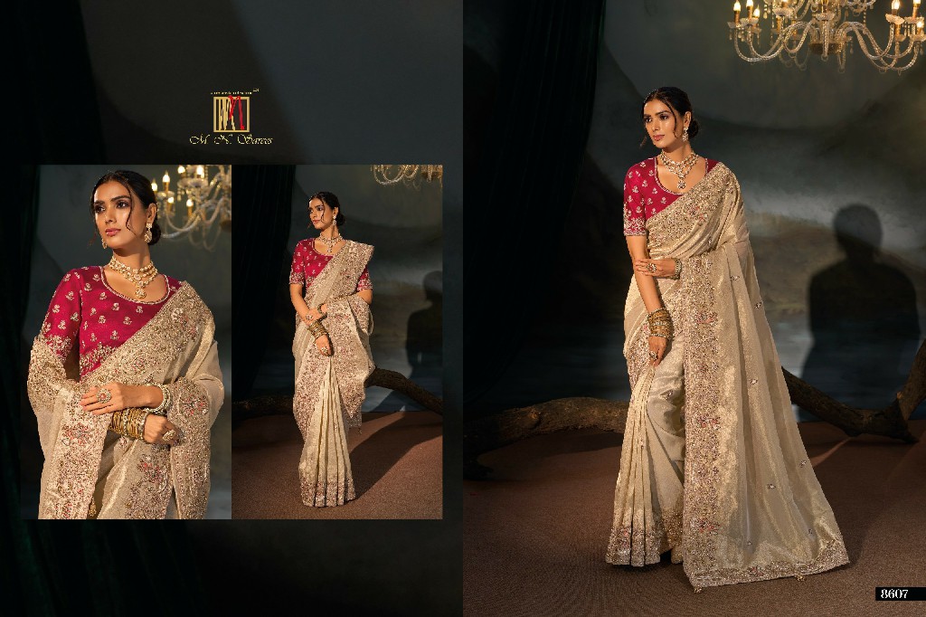 MN D.NO 8600 SERIES WHOLESALE ROYAL LOOK LATEST DESIGNER WEDDING WEAR SAREES FOR WOMEN ONLINE