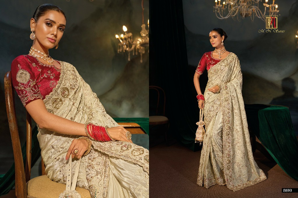 MN D.NO 8600 SERIES WHOLESALE ROYAL LOOK LATEST DESIGNER WEDDING WEAR SAREES FOR WOMEN ONLINE