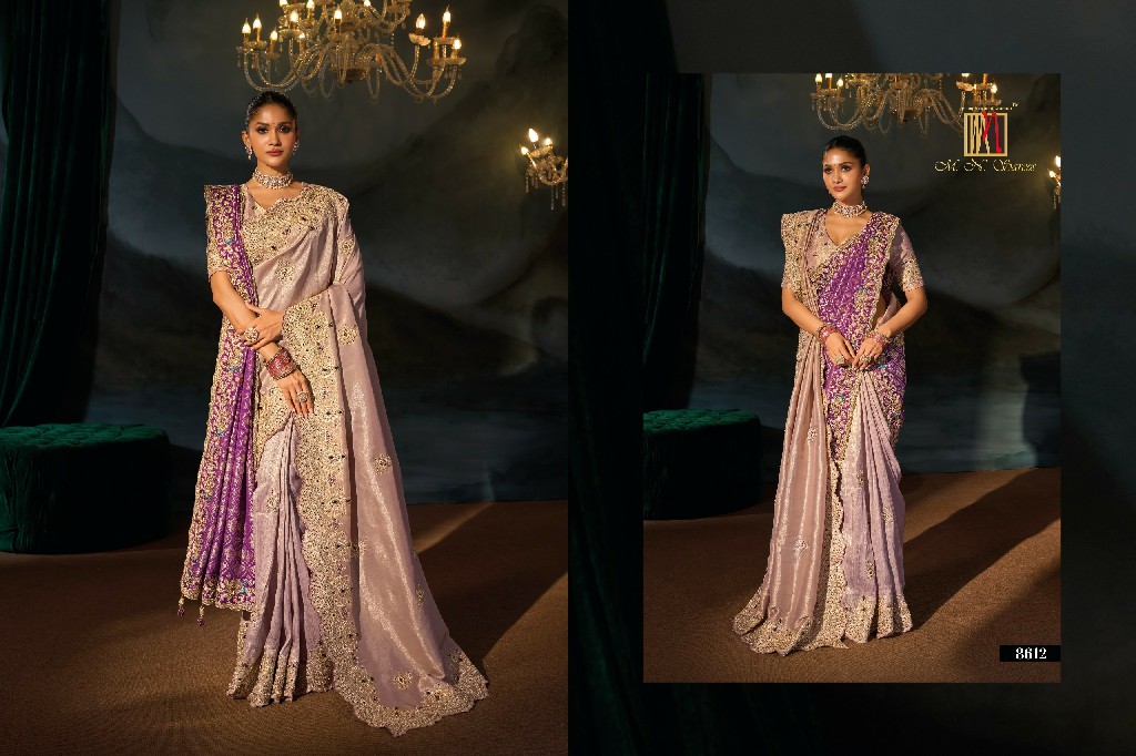 MN D.NO 8600 SERIES WHOLESALE ROYAL LOOK LATEST DESIGNER WEDDING WEAR SAREES FOR WOMEN ONLINE