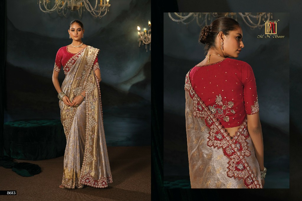 MN D.NO 8600 SERIES WHOLESALE ROYAL LOOK LATEST DESIGNER WEDDING WEAR SAREES FOR WOMEN ONLINE