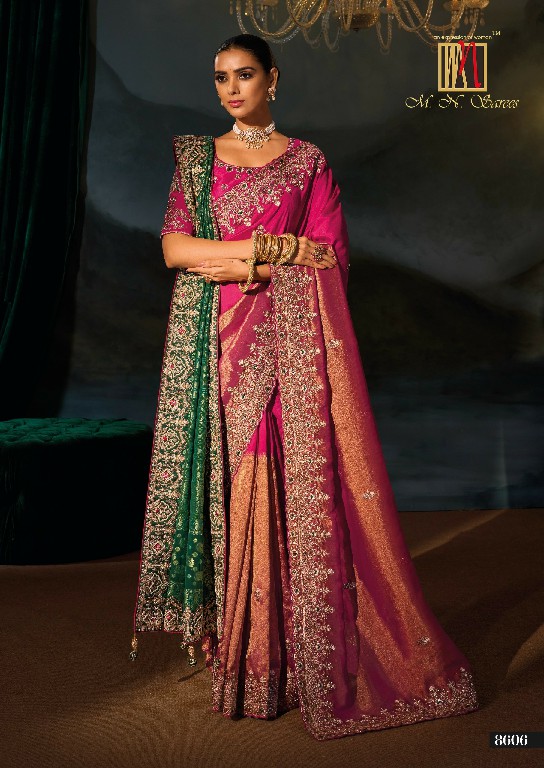 MN D.NO 8600 SERIES WHOLESALE ROYAL LOOK LATEST DESIGNER WEDDING WEAR SAREES FOR WOMEN ONLINE