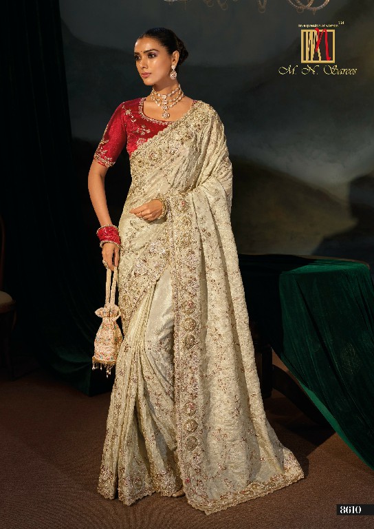 MN D.NO 8600 SERIES WHOLESALE ROYAL LOOK LATEST DESIGNER WEDDING WEAR SAREES FOR WOMEN ONLINE