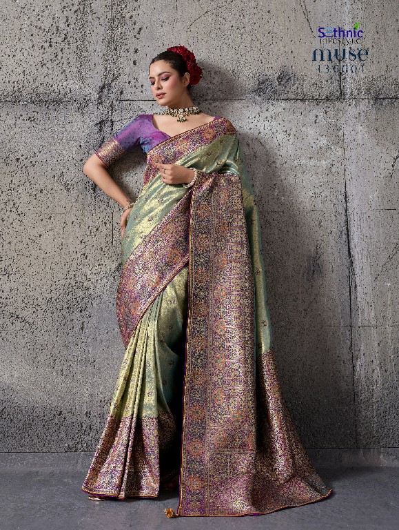 SETHNIC LIFESTYLE MUSE DELIGHT WHOLESALE BANARASI TISSUE SILK GLAMOURS STYLE SAREES FOR WOMEN ONLINE