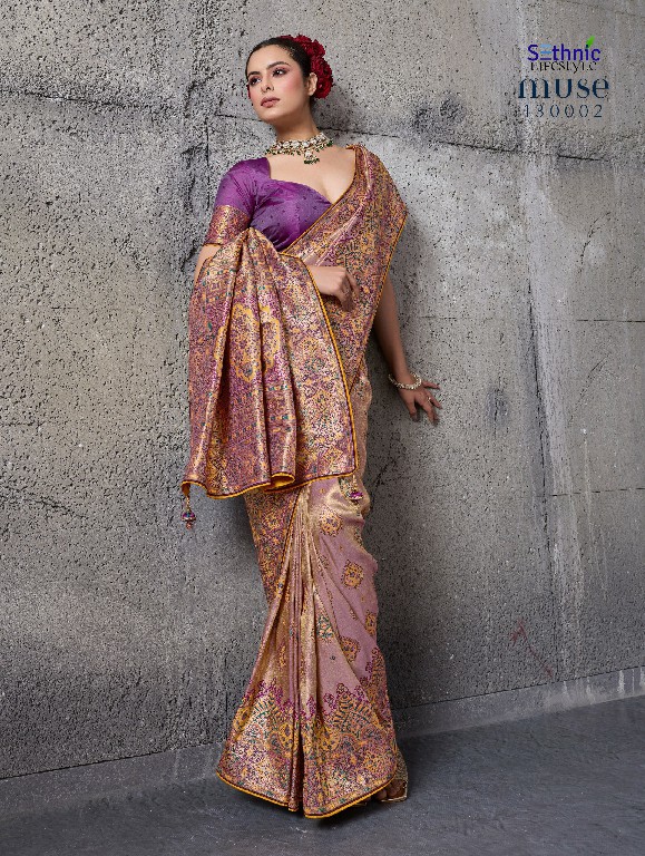 SETHNIC LIFESTYLE MUSE DELIGHT WHOLESALE BANARASI TISSUE SILK GLAMOURS STYLE SAREES FOR WOMEN ONLINE