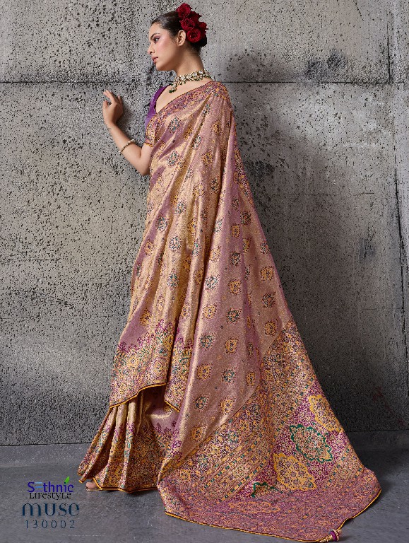 SETHNIC LIFESTYLE MUSE DELIGHT WHOLESALE BANARASI TISSUE SILK GLAMOURS STYLE SAREES FOR WOMEN ONLINE