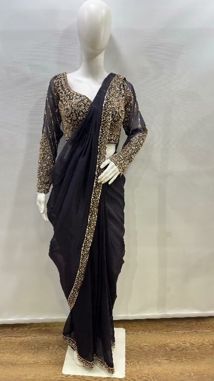 AMOHA D.NO A559 WHOLESALE SILK READY TO WEAR PARTY WEAR SAREES FOR WOMEN EXPORTER