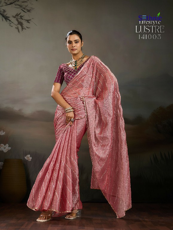 SETHNIC LIFESTYLE LUSTRE CHIC WHOLESALE MOSS CHIFFON LUXURIOUS INDIAN SAREES FOR WOMEN EXPORTER