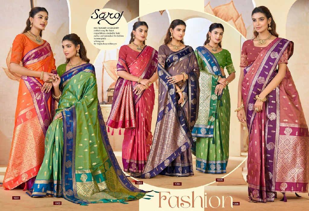 SAROJ ANUKAARI SILK VOL 4 WHOLESALE PURE SILK ETHNIC WEAR INDIAN SAREES FOR WOMEN ONLINE