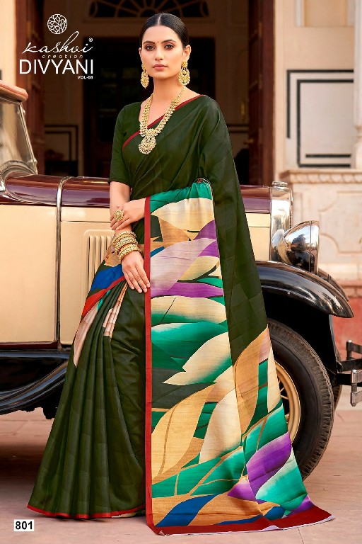KASHVI CREATION DIVYANI VOL 8 WHOLESALE SATIN CASUAL WEAR INDIAN SAREES FOR WOMEN SUPPLIER