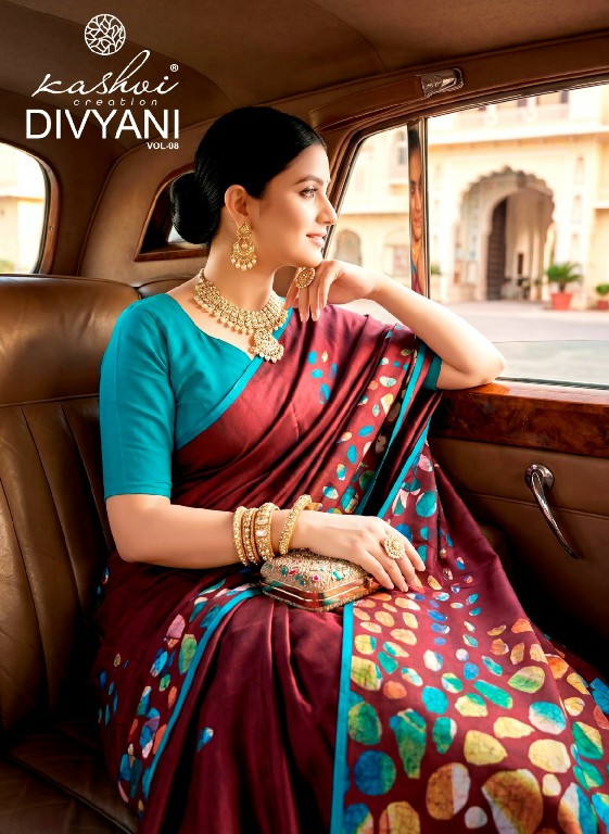 KASHVI CREATION DIVYANI VOL 8 WHOLESALE SATIN CASUAL WEAR INDIAN SAREES FOR WOMEN SUPPLIER