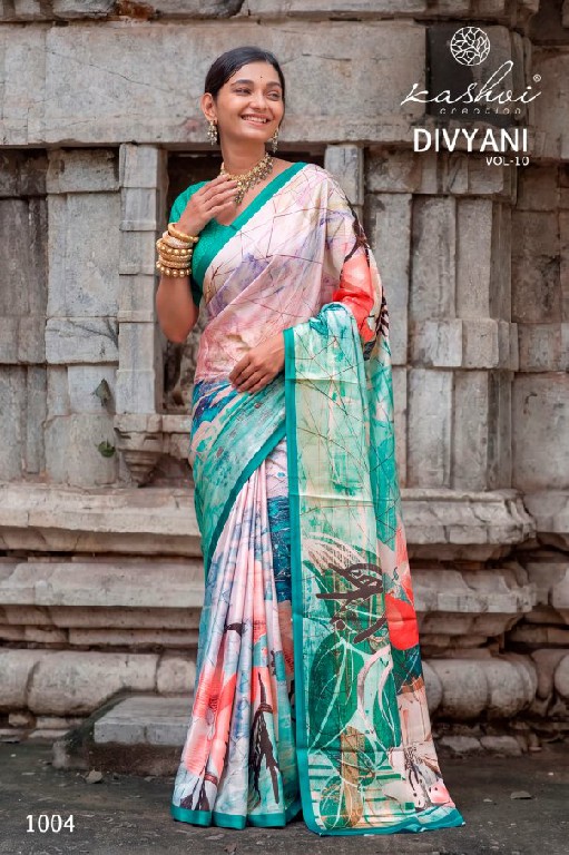 KASHVI CREATION DIVYANI VOL 10 WHOLESALE SATIN DAILY WEAR INDIAN SAREES FOR WOMEN EXPORTER