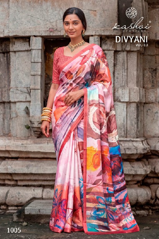 KASHVI CREATION DIVYANI VOL 10 WHOLESALE SATIN DAILY WEAR INDIAN SAREES FOR WOMEN EXPORTER