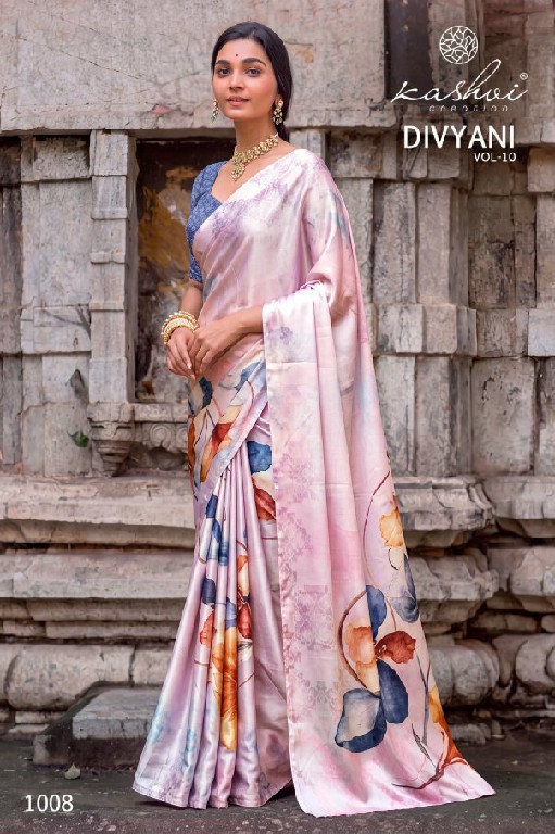 KASHVI CREATION DIVYANI VOL 10 WHOLESALE SATIN DAILY WEAR INDIAN SAREES FOR WOMEN EXPORTER