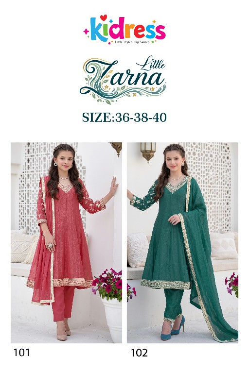 KI DRESS LITTLE ZARNA WHOLESALE READYMADE CRUNCHY ETHNIC WEAR 3 PCS COMBO SET SUITS FOR KIDS ONLINE