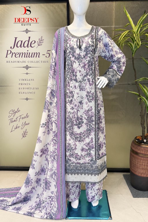DEEPSY JADE PREMIUM VOL 5 WHOLESALE PURE PAKISTANI LAWN READYMADE 3 PCS SUITS EXPORTER