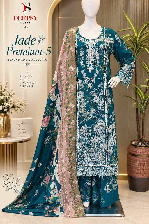 DEEPSY JADE PREMIUM VOL 5 WHOLESALE PURE PAKISTANI LAWN READYMADE 3 PCS SUITS EXPORTER