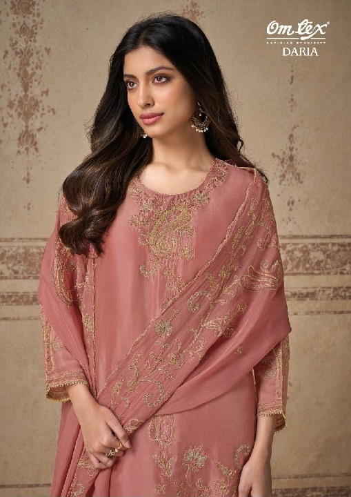 OMTEX DARIA WHOLESALE SILK WITH WORK AMAZING UNSTITCH SALWAR SUITS EXPORTER