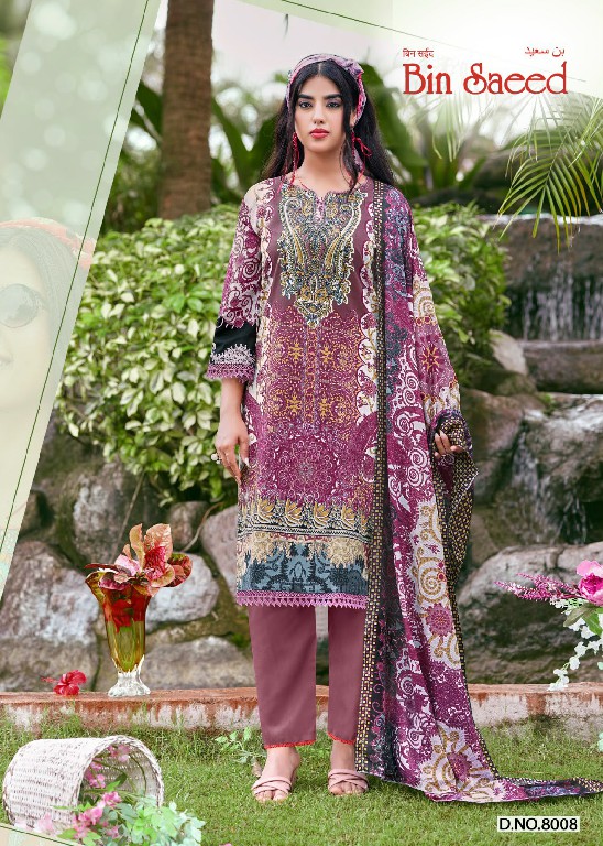 GANESHA BIN SAEED VOL 8 WHOLESALE COTTON KARACHI STYLE DIGITAL PRINTED DRESS MATERIAL ONLINE