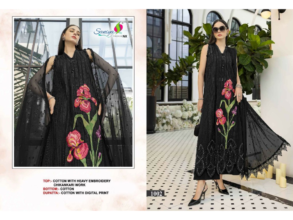 SANIYA TRENDZ MARIYA B ULTRA LUXURY LAWN COLLECTION VOL 1 WHOLESALE PAKISTANI HIT DESIGN UNSTITCH SALWAR SUITS EXPORTER