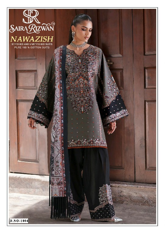 SAIRA RIZWAN NAWAZISH WHOLESALE COTTON KARACHI STYLE PRINTED DRESS MATERIAL ONLINE