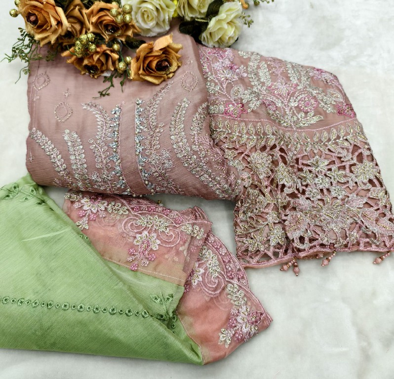 SHREE FABS D.NO 5539 WHOLESALE CHIFFON PAKISTANI HIT DESIGN UNSTITCH SALWAR SUITS SUPPLIER