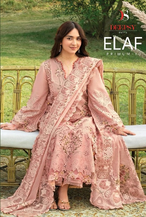 DEEPSY ELAF PREMIUM VOL 10 WHOLESALE PURE COTTON LUXURIOUS UNSTITCH SALWAR SUITS SUPPLIER