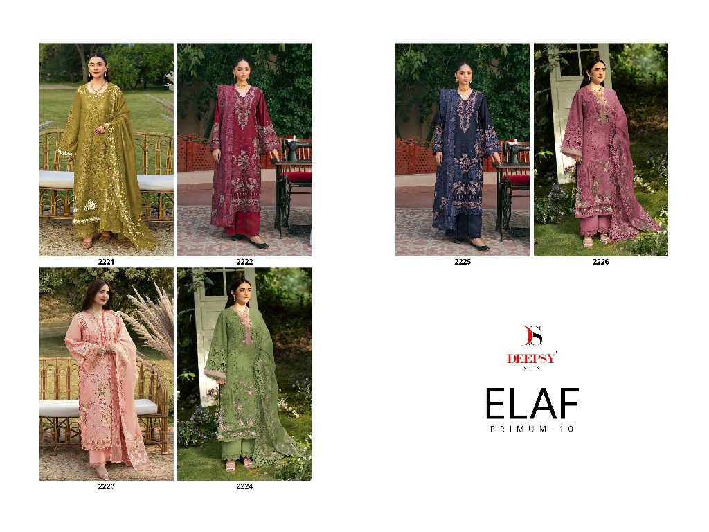 DEEPSY ELAF PREMIUM VOL 10 WHOLESALE PURE COTTON LUXURIOUS UNSTITCH SALWAR SUITS SUPPLIER